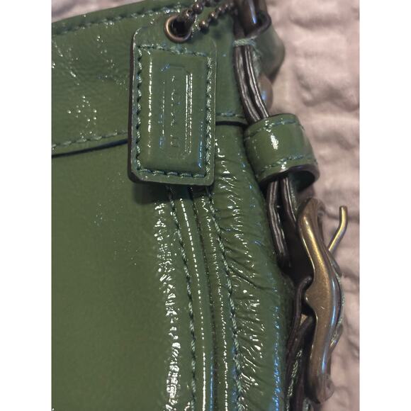 Coach Ergo Patent Leather Pleated Hobo – Apple Green main image 10